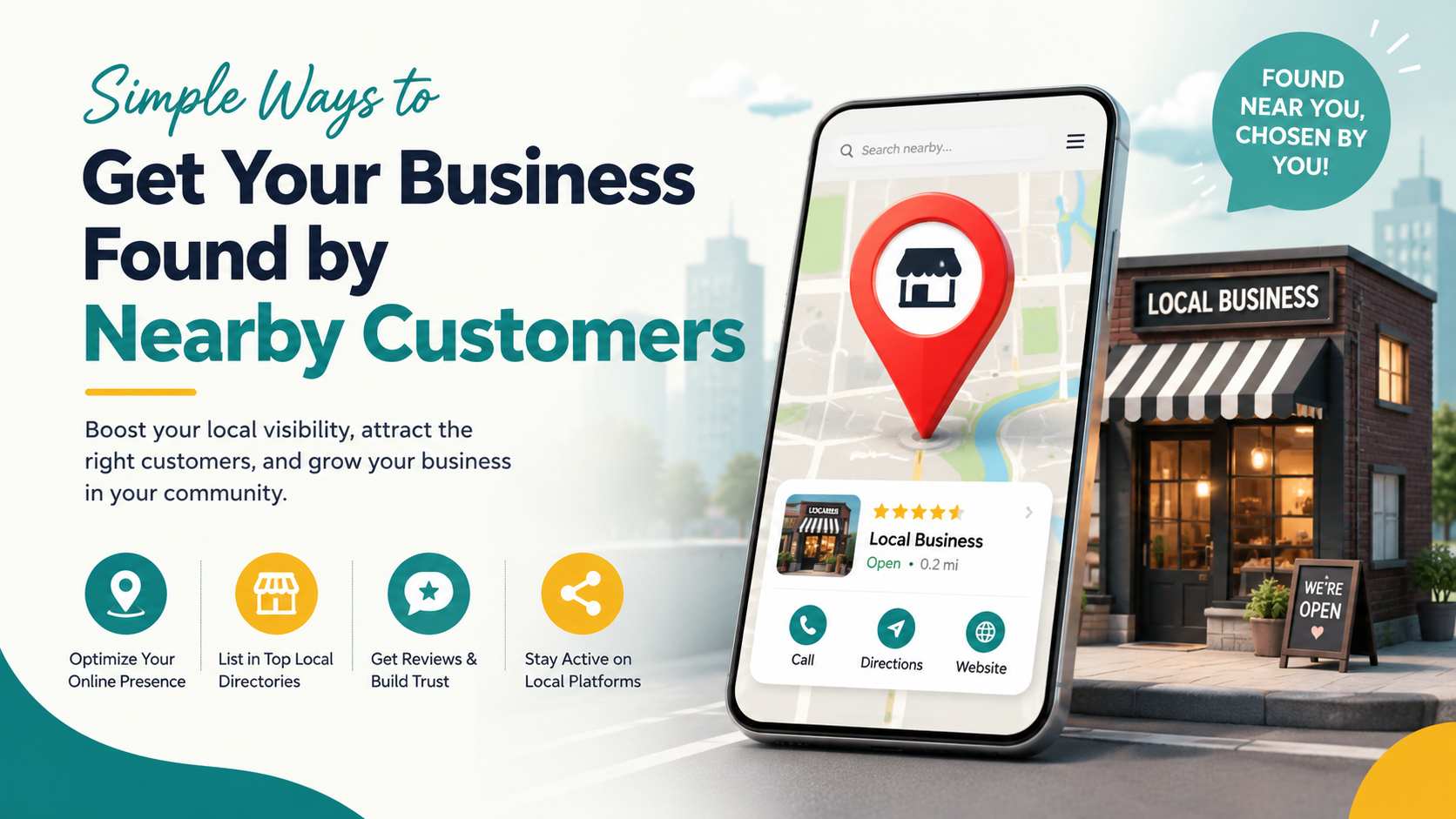 Simple Ways to Get Your Business Found by Nearby Customers